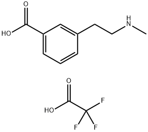 2,2,2-trifluoroacetic acid compound with 3-(2-(methylamino)ethyl)benzoic acid 구조식 이미지