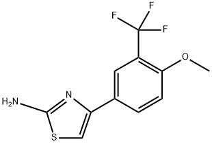 4-(4-methoxy-3-(trifluoromethyl)phenyl)thiazol-2-amine Structure