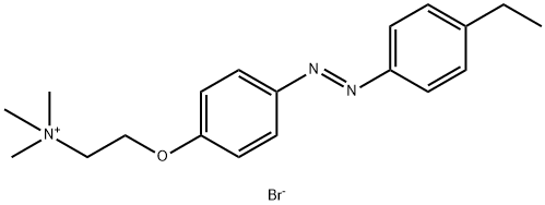 Ethanaminium, 2-[4-[2-(4-ethylphenyl)diazenyl]phenoxy]-N,N,N-trimethyl-, bromide (1:1) Structure