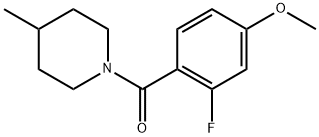 (2-Fluoro-4-methoxyphenyl)(4-methyl-1-piperidinyl)methanone Structure