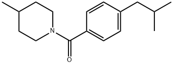 (4-Methyl-1-piperidinyl)[4-(2-methylpropyl)phenyl]methanone Structure