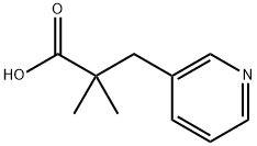 3-Pyridinepropanoicacid,-alpha-,-alpha--dimethyl-(9CI) Structure