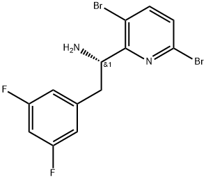 (αS)?-?3,?6-?dibromo-?α-?[(3,?5-?difluorophenyl)?methyl]?-?2-?pyridinemethanamine Structure