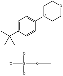 1,4-Oxathianium, 4-[4-(1,1-dimethylethyl)phenyl]-, methyl sulfate (1:1) Structure