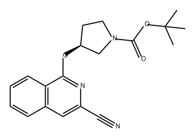 tert-butyl (S)-3-((3-cyanoisoquinolin-1-yl)oxy)pyrrolidine-1-carboxylate 구조식 이미지