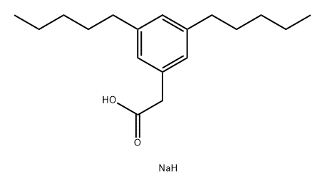 Benzeneacetic acid, 3,5-dipentyl-, sodium salt (1:1) Structure