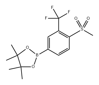 4,4,5,5-Tetramethyl-2-(4-(methylsulfonyl)-3-(trifluoromethyl)phenyl)-1,3,2-dioxaborolane Structure