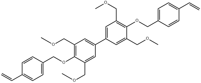 4,4′-bis[(4-ethenylphenyl)methoxy]-3,3′,5,5′-tetrakis(methoxymethyl) -1,1′-Biphenyl Structure
