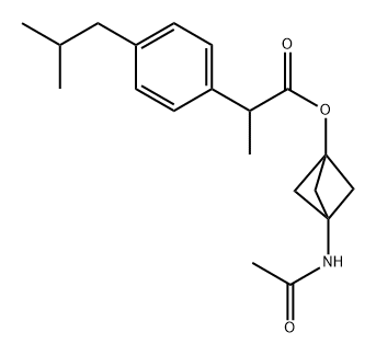 3-acetamidobicyclo[1.1.1]pentan-1-yl 2-[4-(2-methylpropyl)phenyl]propanoate Structure