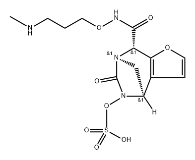 (4R,7R,8S)-4,8-Dihydro-8-[[[3-(methylamino) propoxy]amino]carbonyl]-6-oxo-4,7- methano-7H-furo[2,3-e][1,3]diazepin-5-yl hydrogen sulfate Structure