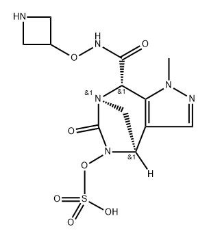 (4R,7R,8S)-N-(3-Azetidinyloxy)-4,5,6,8-tetrah ydro-1-methyl-6-oxo-5-(sulfooxy)-1H-4,7- methanopyrazolo[3,4-e][1,3]diazepine-8- carboxamide Structure