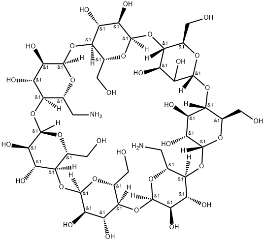 β-Cyclodextrin, 6A,6D-diamino-6A,6D-dideoxy- Structure