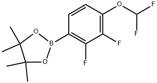 2-(4-(Difluoromethoxy)-2,3-difluorophenyl)-4,4,5,5-tetramethyl-1,3,2-dioxaborolane Structure