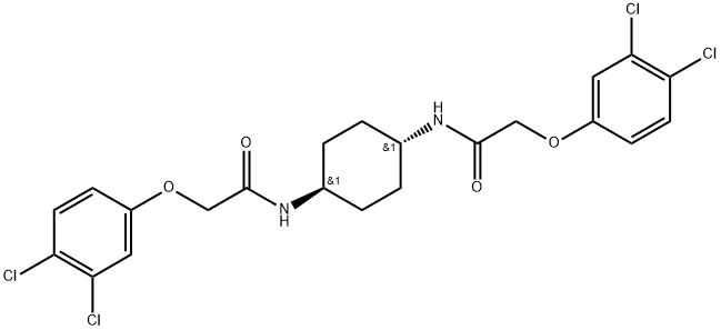 Acetamide, N,N'-trans-1,4-cyclohexanediylbis[2-(3,4-dichlorophenoxy)- Structure