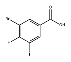 3-bromo-4-fluoro-5-iodobenzoic acid Structure