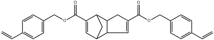 3a,4,7,7a-tetrahydro--4,7-methano-1H-indene-2,6-dicarboxylic acid 2,6-bis[(4-ethenylphenyl)methyl]ester 구조식 이미지