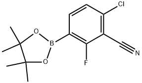 6-Chloro-2-fluoro-3-(tetramethyl-1,3,2-dioxaborolan-2-yl)benzonitrile Structure