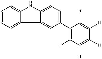 9H-Carbazole, 3-(phenyl-2,3,4,5,6-d5)- Structure