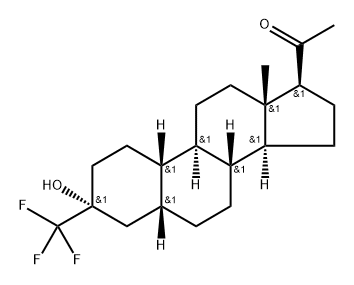 19-Norpregnan-20-one, 3-hydroxy-3-(trifluoromethyl)-, (3α,5β)- Structure