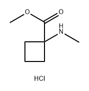 Cyclobutanecarboxylic acid, 1-(methylamino)-, methyl ester, hydrochloride (1:1) 구조식 이미지