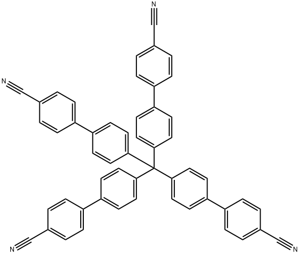 tetrakis(4'-cyano-[1,1'-biphenyl]-4-yl)methane Structure