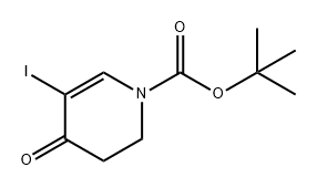 5-Iodo-4-oxo-3,4-dihydro-2H-pyridine-1-carboxylic acid tert-butyl ester Structure