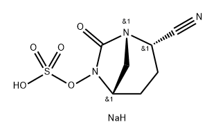 Sulfuric acid, mono[(1S,2S,5S)-2-cyano-7-oxo1,6-diazabicyclo[3.2.1]oct-6-yl] ester, sodium salt (1:1) Structure
