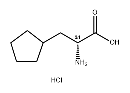 (R)-2-amino-3-cyclopentylpropanoic acid hydrochloride Structure