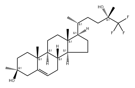 26,27-Dinorergost-5-ene-3,24-diol, 25,25,25-trifluoro-3-methyl-, (3β,24S)- 구조식 이미지