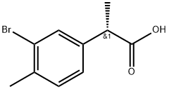 Benzeneacetic acid, 3-bromo-α,4-dimethyl-, (αS)- Structure