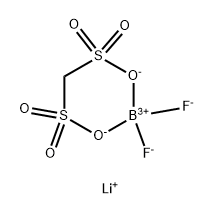 Borate(1-), difluoro[methanedi(sulfonato-κO)(2-)]-, lithium (1:1), (T-4)- Structure