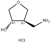 (3R,4S)-rel-4-(Aminomethyl)tetrahydrofuran-3-ol hydrochloride 구조식 이미지