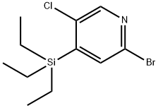 2-Bromo-5-chloro-4-(triethylsilyl)pyridine Structure