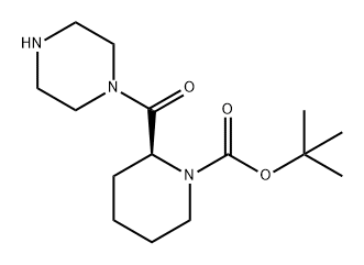 tert-butyl (2S)-2-(piperazine-1-carbonyl)piperidine-1-carboxylate Structure