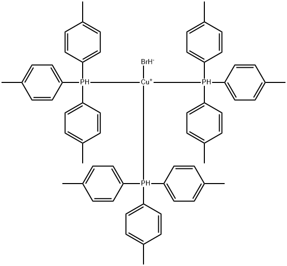 (T-4)-Bromotris[tris(4-methylphenyl)phosphine]copper Structure