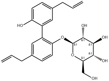 magnolol-2-O-β-D-glucopyranoside Structure