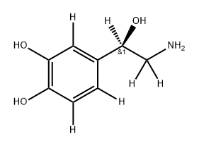 Norepinephrine-d6 Hydrochloride Structure