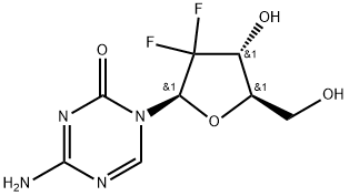 1,3,5-Triazin-2(1H)-one, 4-amino-1-(2-deoxy-2,2-difluoro-β-D-erythro-pentofuranosyl)- Structure