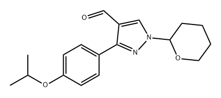 3-(4-Isopropoxy-phenyl)-1-(tetrahydro-pyran-2-yl)-1H-pyrazole-4-carbaldehyde Structure