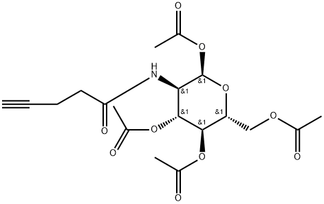 2-deoxy-2-[(1-oxo-4-pentyn-1-yl)amino]-1,3,4,6-Tetraacetate-D-Glucopyranose Structure