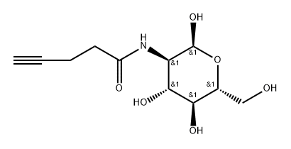 2-deoxy-2-[(1-oxo-4-pentyn-1-yl)amino]-alfa-D-glucose 구조식 이미지