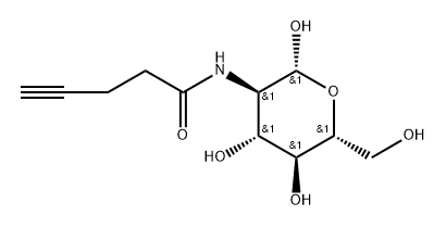 2-deoxy-2-[(1-oxo-4-pentyn-1-yl)amino]-beta-D-glucose Structure