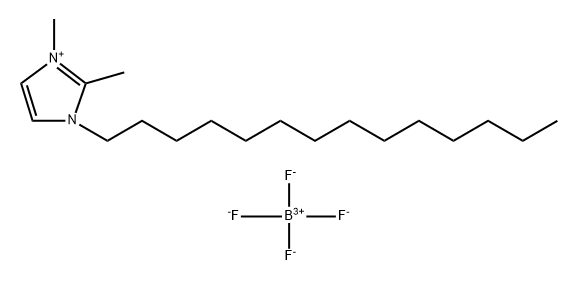 1H-Imidazolium, 1,2-dimethyl-3-tetradecyl-, tetrafluoroborate(1-) (1:1) Structure