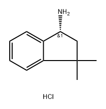 (1R)-3,3-dimethyl-2,3-dihydro-1H-inden-1-amine hydrochloride Structure