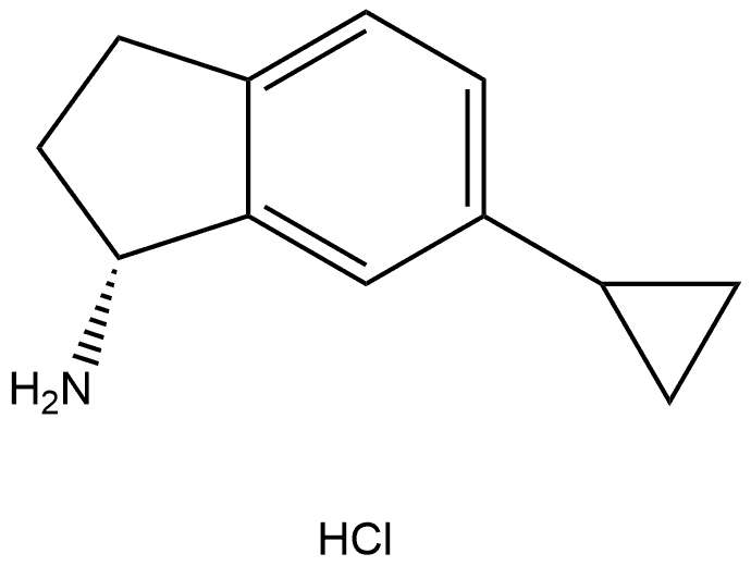 (R)-6-cyclopropyl-2,3-dihydro-1H-inden-1-amine hydrochloride 구조식 이미지