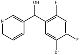 α-(5-Bromo-2,4-difluorophenyl)-3-pyridinemethanol Structure