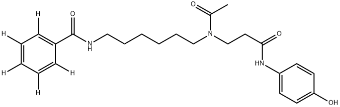 Benzamide-2,3,4,5,6-d5, N-[6-[acetyl[3-[(4-hydroxyphenyl)amino]-3-oxopropyl]amino]hexyl]- Structure