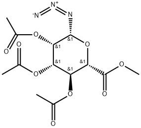 (2R,3S,4S,5S,6S)-2-Azido-6-(methoxycarbonyl)tetrahydro-2H-pyran-3,4,5-triyl triacetate Structure