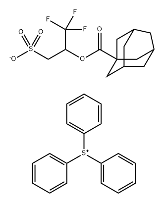 Sulfonium, triphenyl-, salt with 2,2,2-trifluoro-1-(sulfomethyl)ethyl tricyclo[3.3.1.13,7]decane-1-carboxylate (1:1) Structure