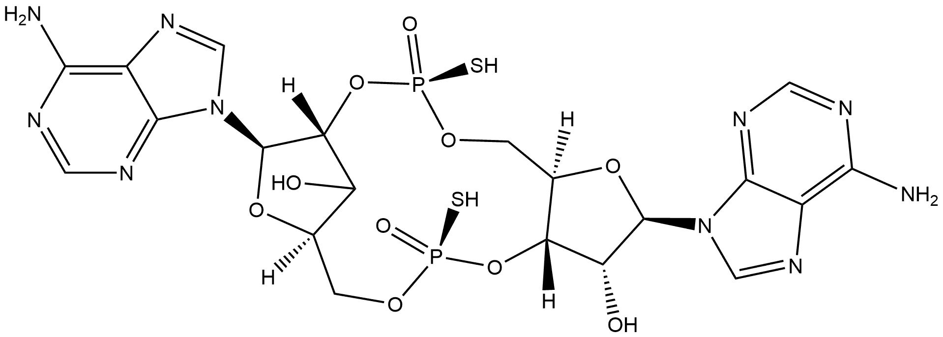 c[A(2',5')pS[Sp]-A(3',5')pS[Rp]] Structure